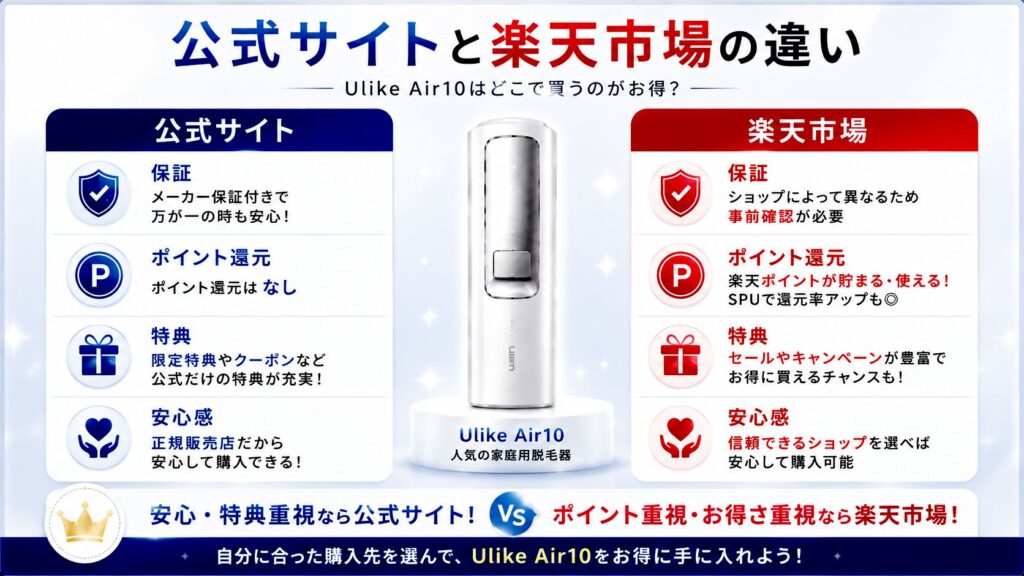 Ulike Air10を公式サイトで購入するメリット