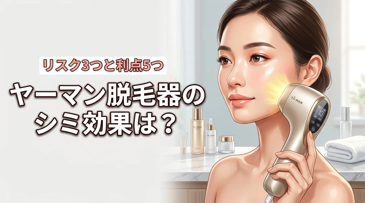 ヤーマン脱毛器のシミへの効果は？3つのリスクと美肌を叶える5つのメリットを詳しく解説！