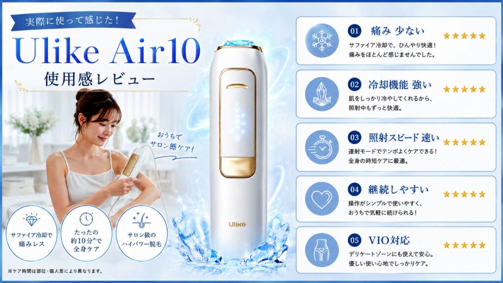 Ulike Air10を実際に使って感じた効果をレビュー