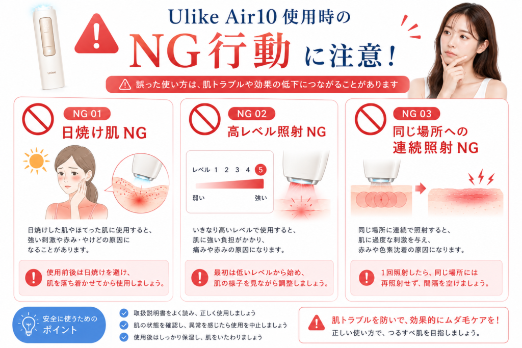 Ulike Air10の使い方で失敗しないための3つの注意点