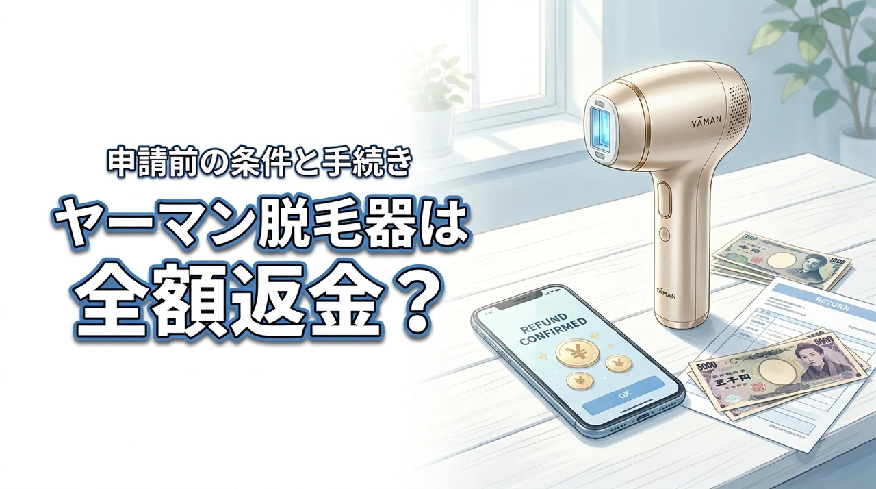ヤーマン脱毛器の返金保証は本当に全額戻る？申請前に知るべき条件と手続き