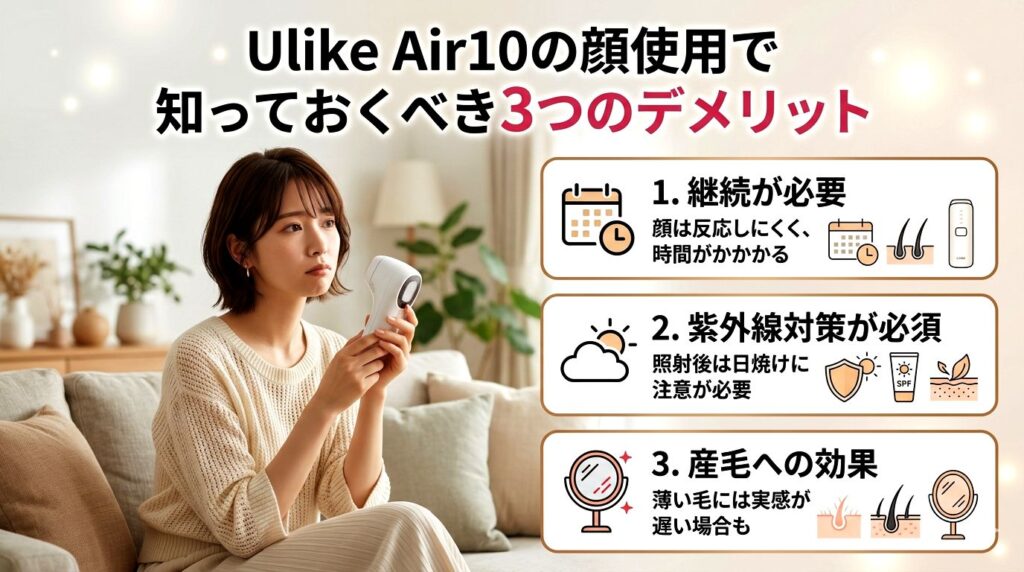 Ulike Air10の顔使用で知っておくべき3つのデメリット