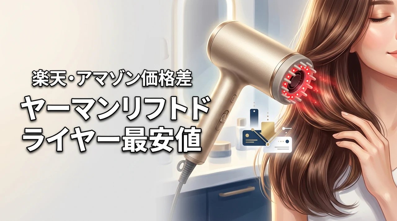 ヤーマンリフトドライヤー最安値は楽天とAmazonどっち？価格・ポイント還元を分かりやすく徹底比較！